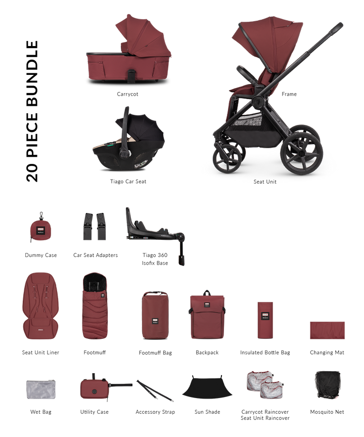 Hunter x Venicci Upline 3 Red Pram