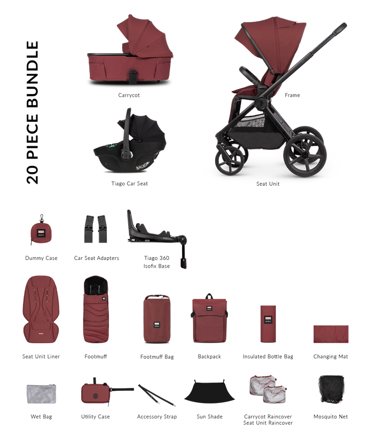 Hunter x Venicci Upline 3 Red Pram