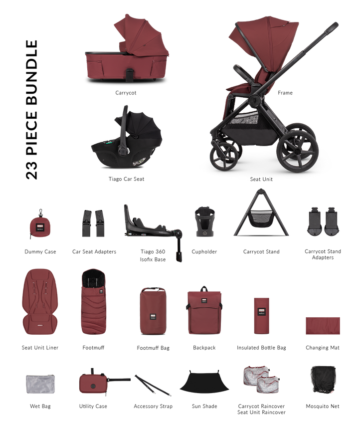 Hunter x Venicci Upline 3 Red Pram