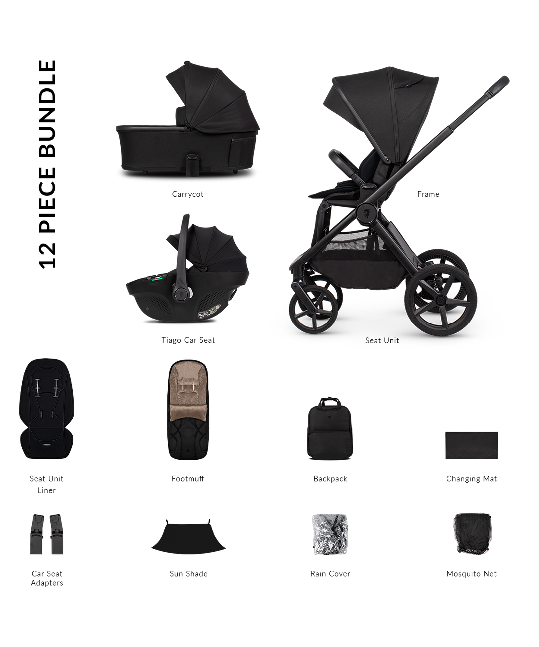 Venicci Upline 3 Travel System - Onyx
