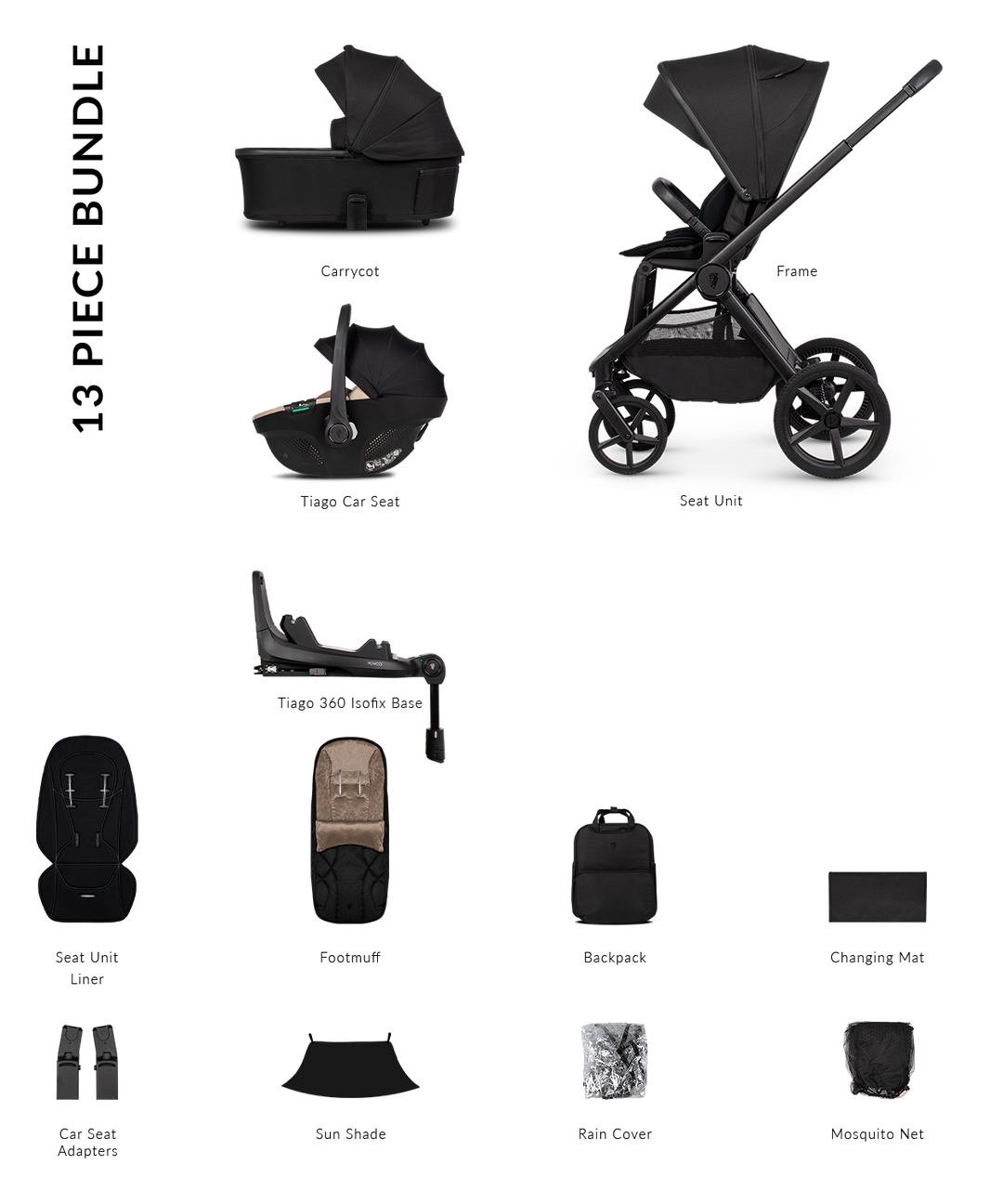 Venicci Upline 3 Travel System - Onyx