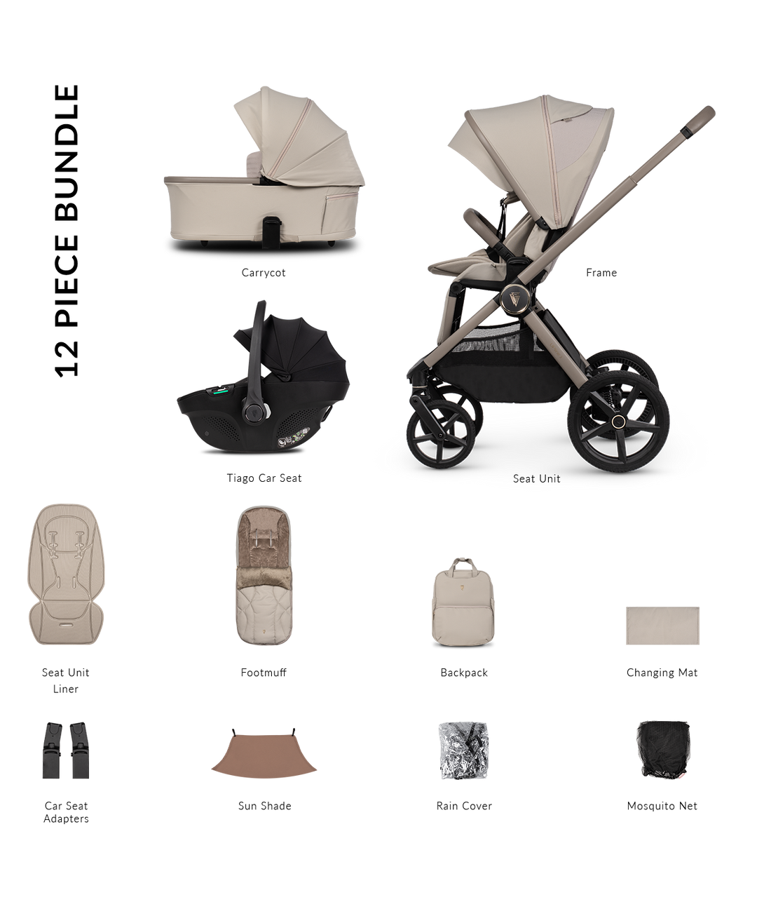 Venicci Upline 3 Travel System - Pebble