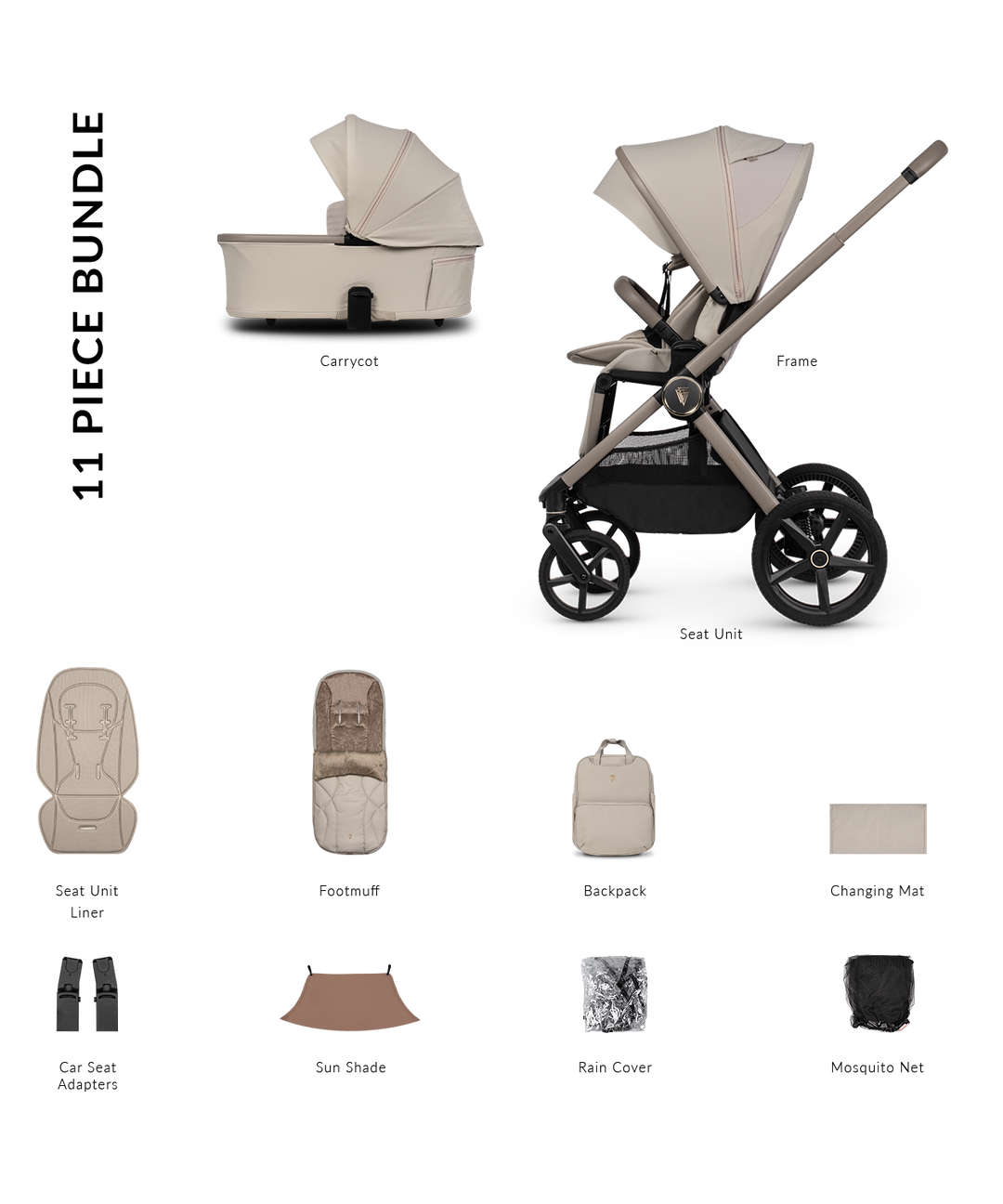 Venicci Upline 3 Travel System - Pebble