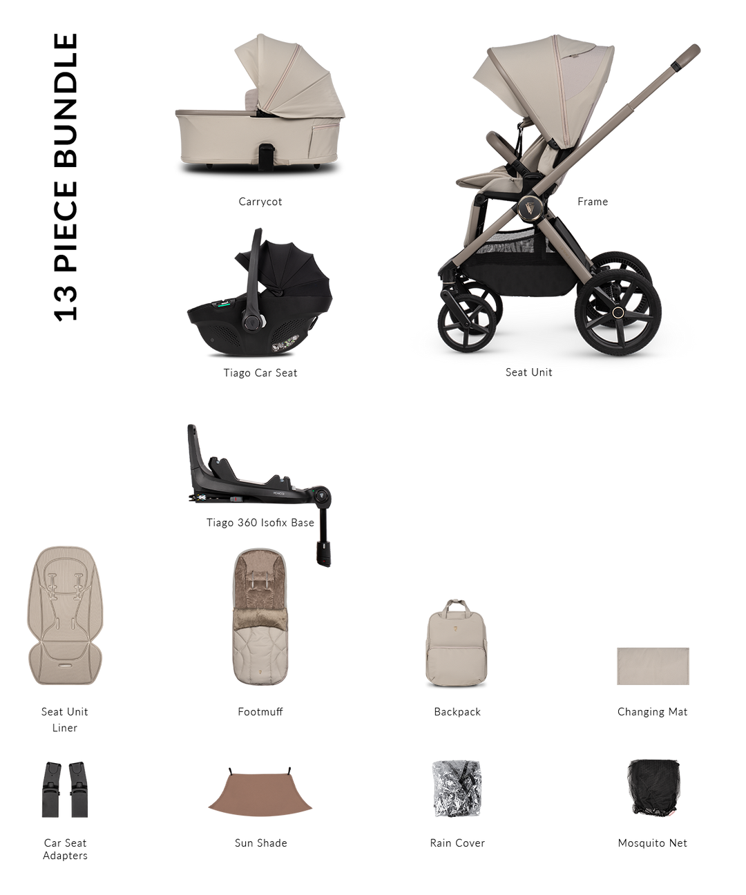 Venicci Upline 3 Travel System - Pebble