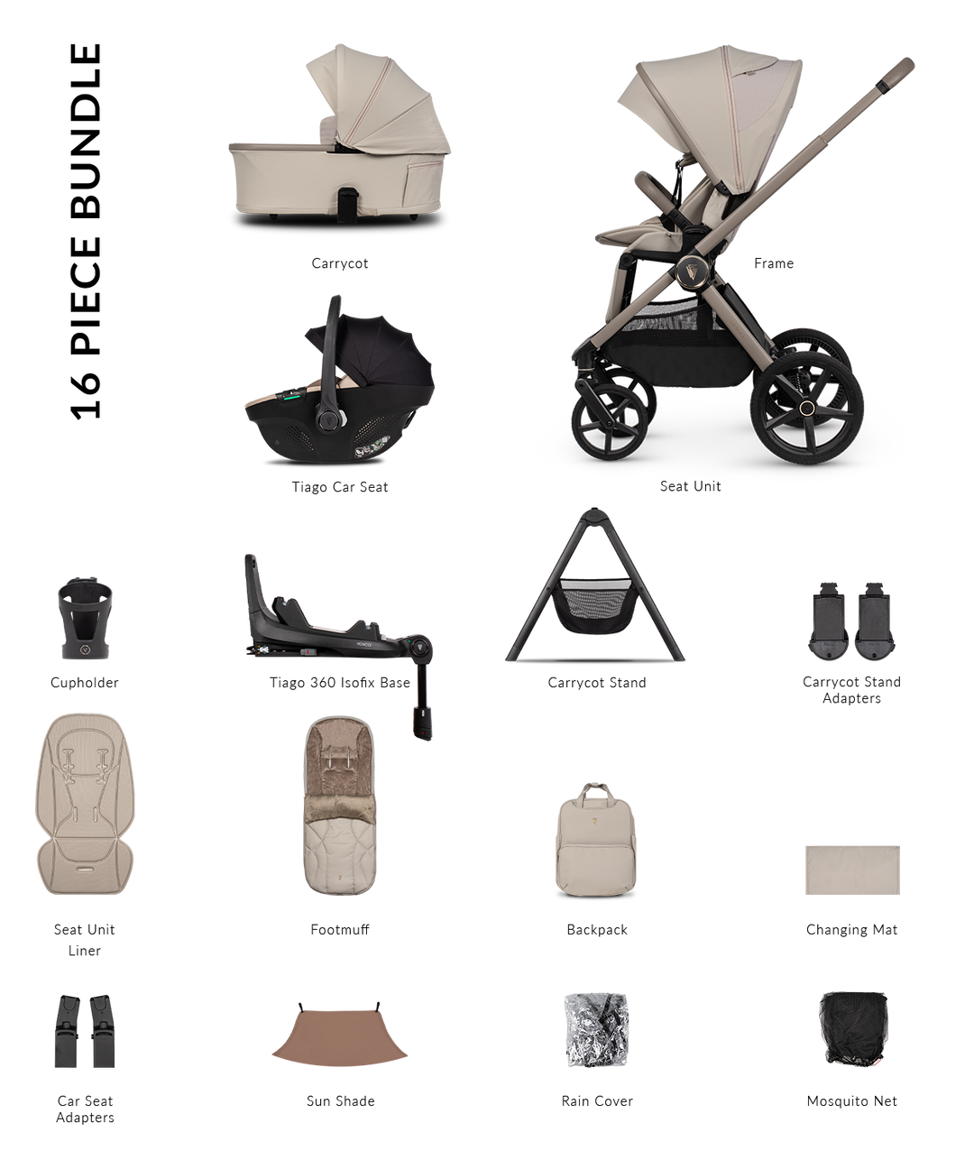 Venicci Upline 3 Travel System - Pebble