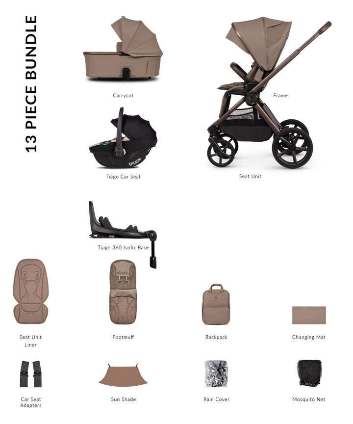 Venicci Upline 3 Travel System - Sand