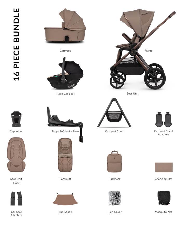 Venicci Upline 3 Travel System - Sand