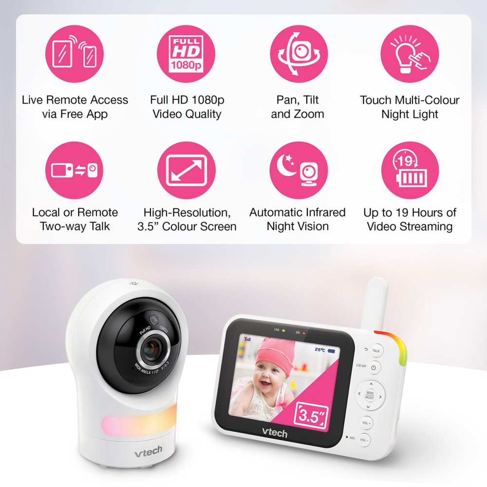 VTech RM4761 3.5" Smart Video Baby Monitor