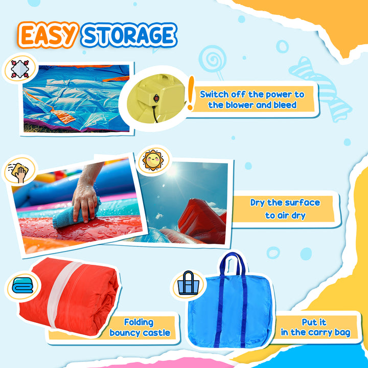 Outsunny Bouncy Castle with Slide & Blower