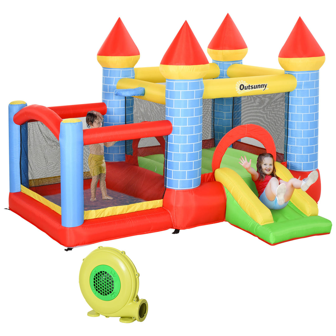 Outsunny Bouncy Castle with Slide & Blower