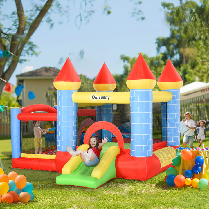 Outsunny Bouncy Castle with Slide & Blower