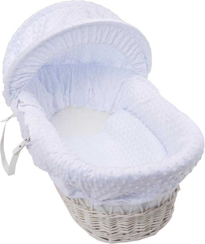 Cuddles Collection White Wicker Moses Basket