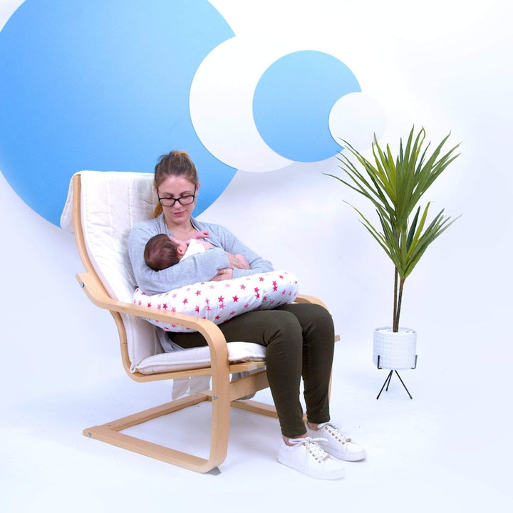 Breast Feeding Maternity Nursing Pillow - Little Star Pink