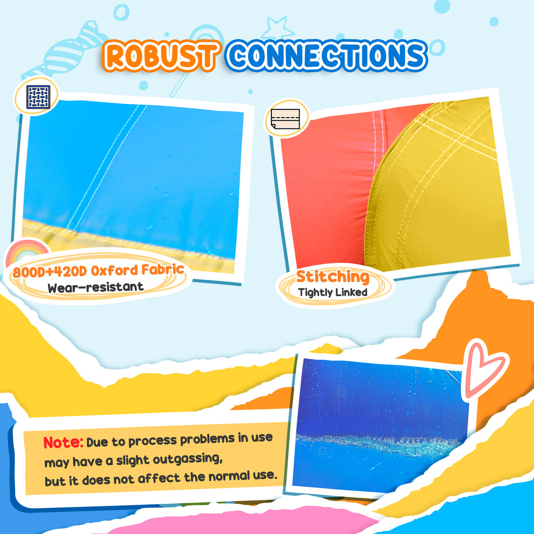 Outsunny Bouncy Castle with Slide & Pool