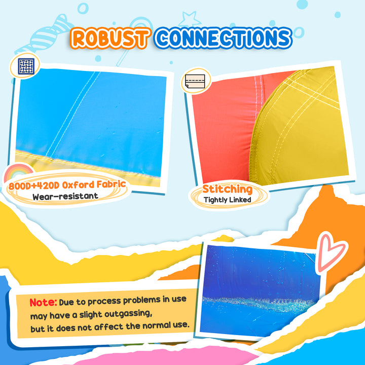 Outsunny Bouncy Castle with Slide & Pool