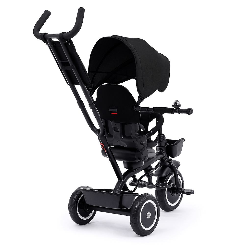 For Your Little One 6 in 1 Trike V3 – Black (9 Months – 5 Years)