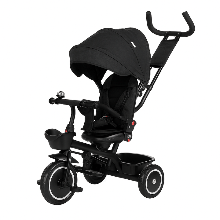 For Your Little One 6 in 1 Trike V3 – Black (9 Months – 5 Years)