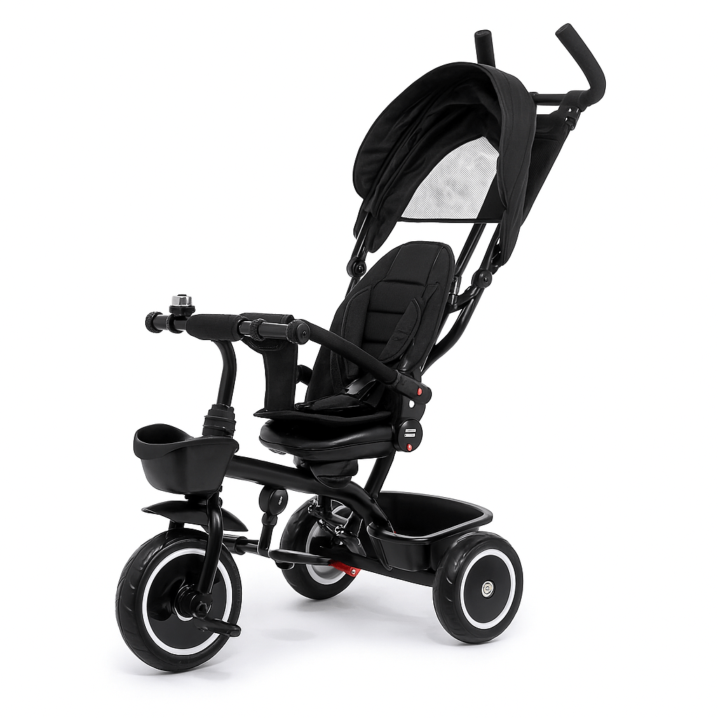 For Your Little One 6 in 1 Trike V3 – Black (9 Months – 5 Years)