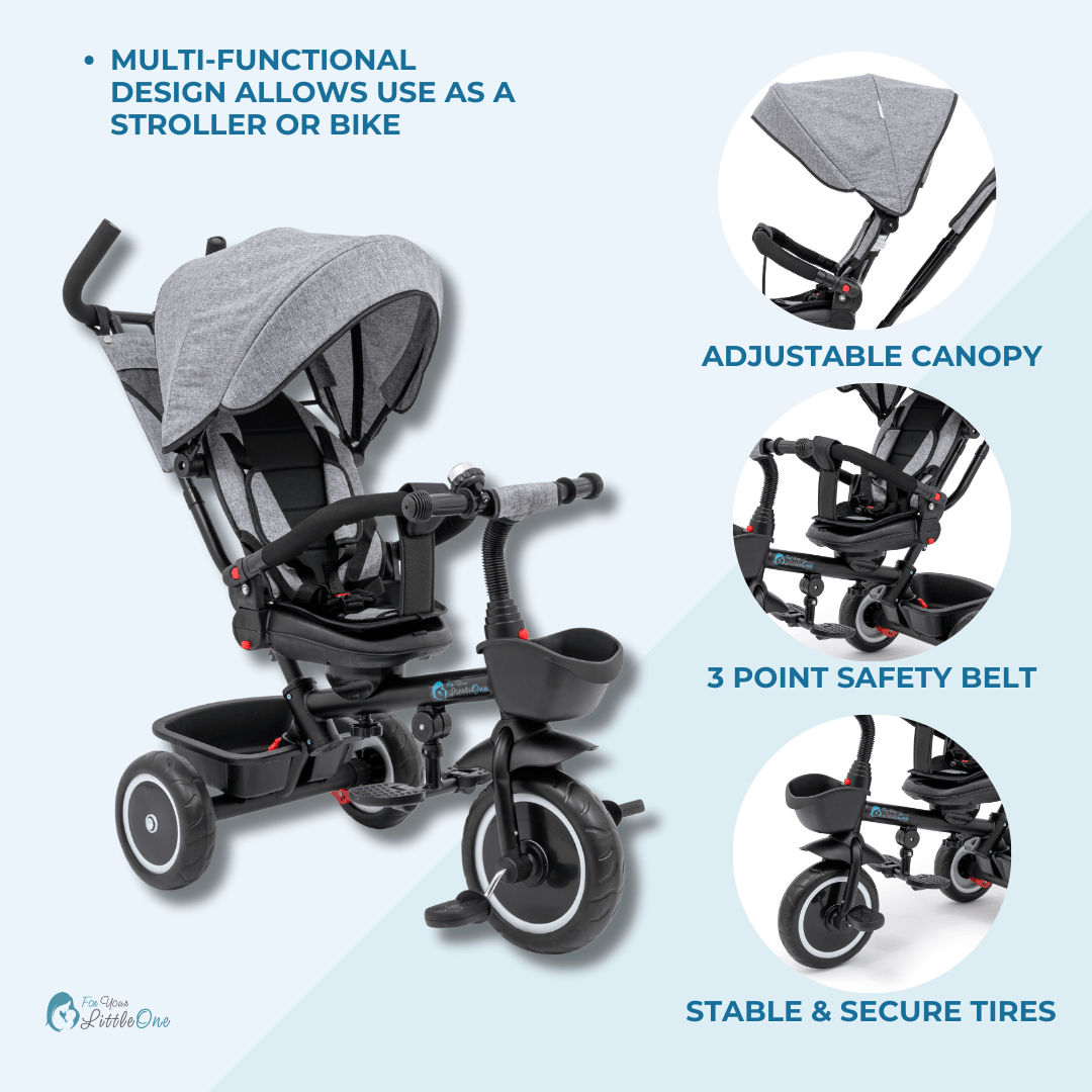 For Your Little One 6 in 1 Trike V3 – Blue (9 Months – 5 Years)
