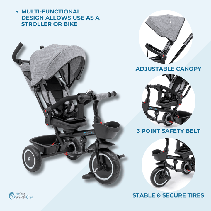 For Your Little One 6 in 1 Trike V3 – Blue (9 Months – 5 Years)