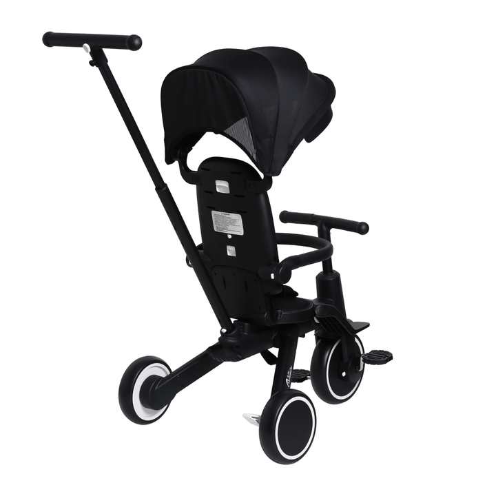 For Your Little One Xplor 6 in 1 Foldable Trike - Jet Black (10m-4y)
