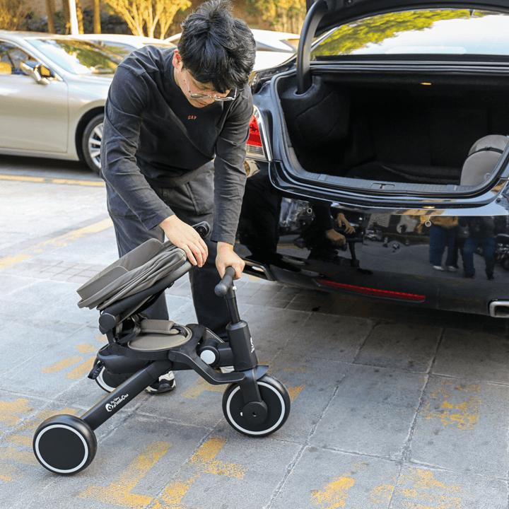 For Your Little One Xplor 6 in 1 Foldable Trike - Jet Black (10m-4y)