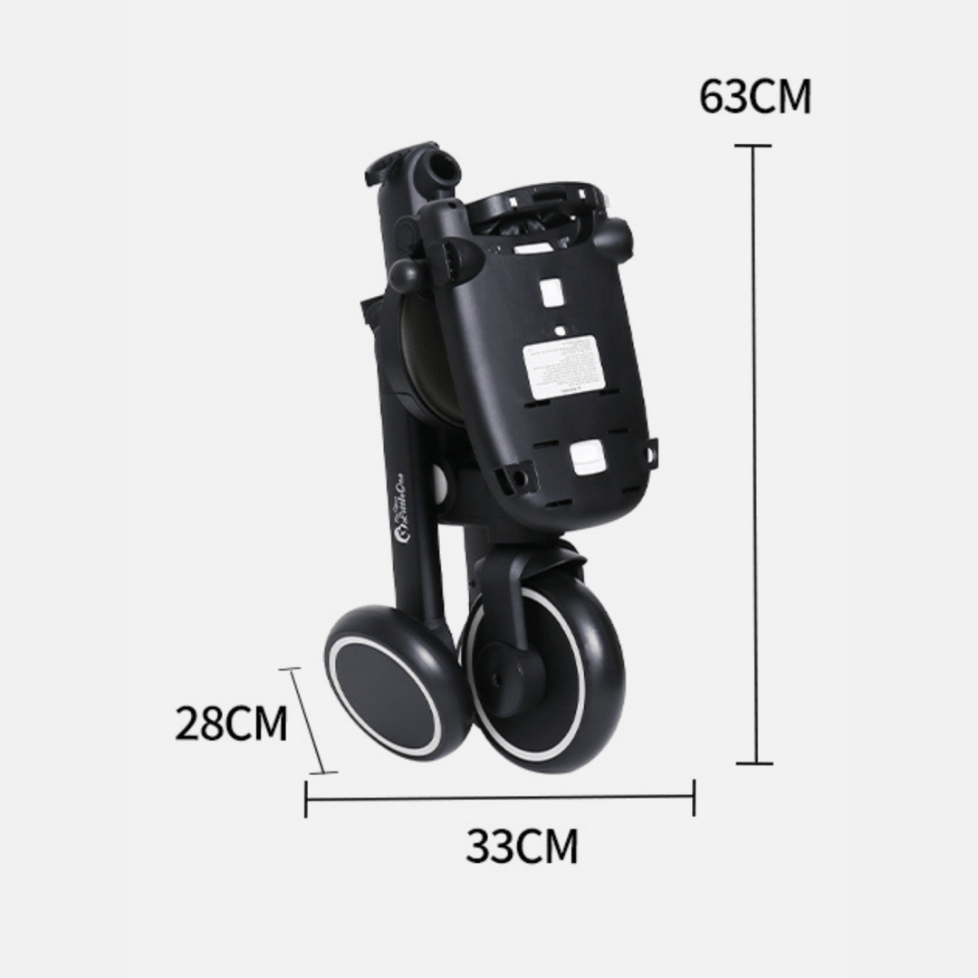For Your Little One Xplor 6 in 1 Foldable Trike - Jet Black (10m-4y)