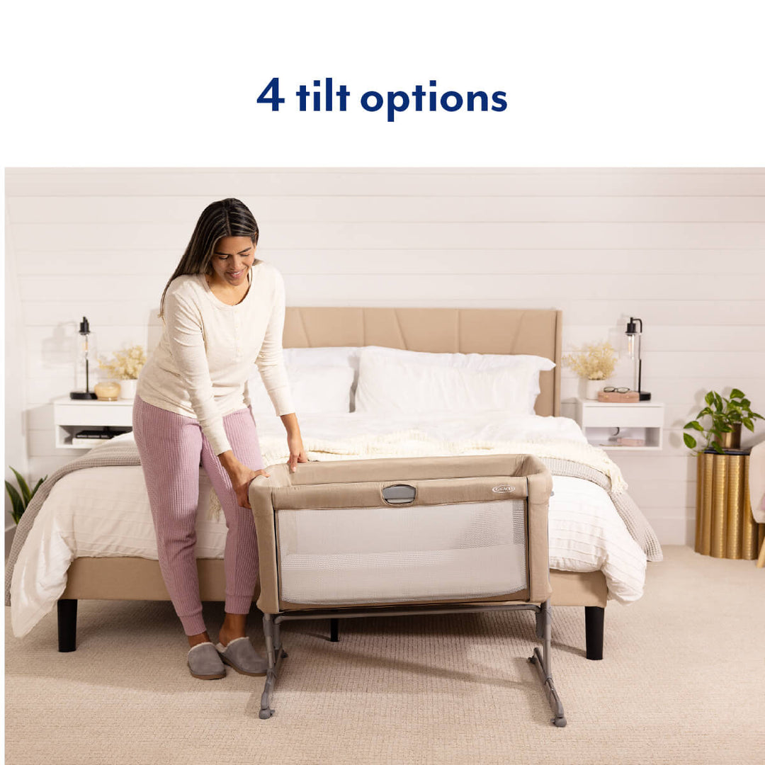 Graco Sweet2Sleep Bedside Crib - Oatmeal