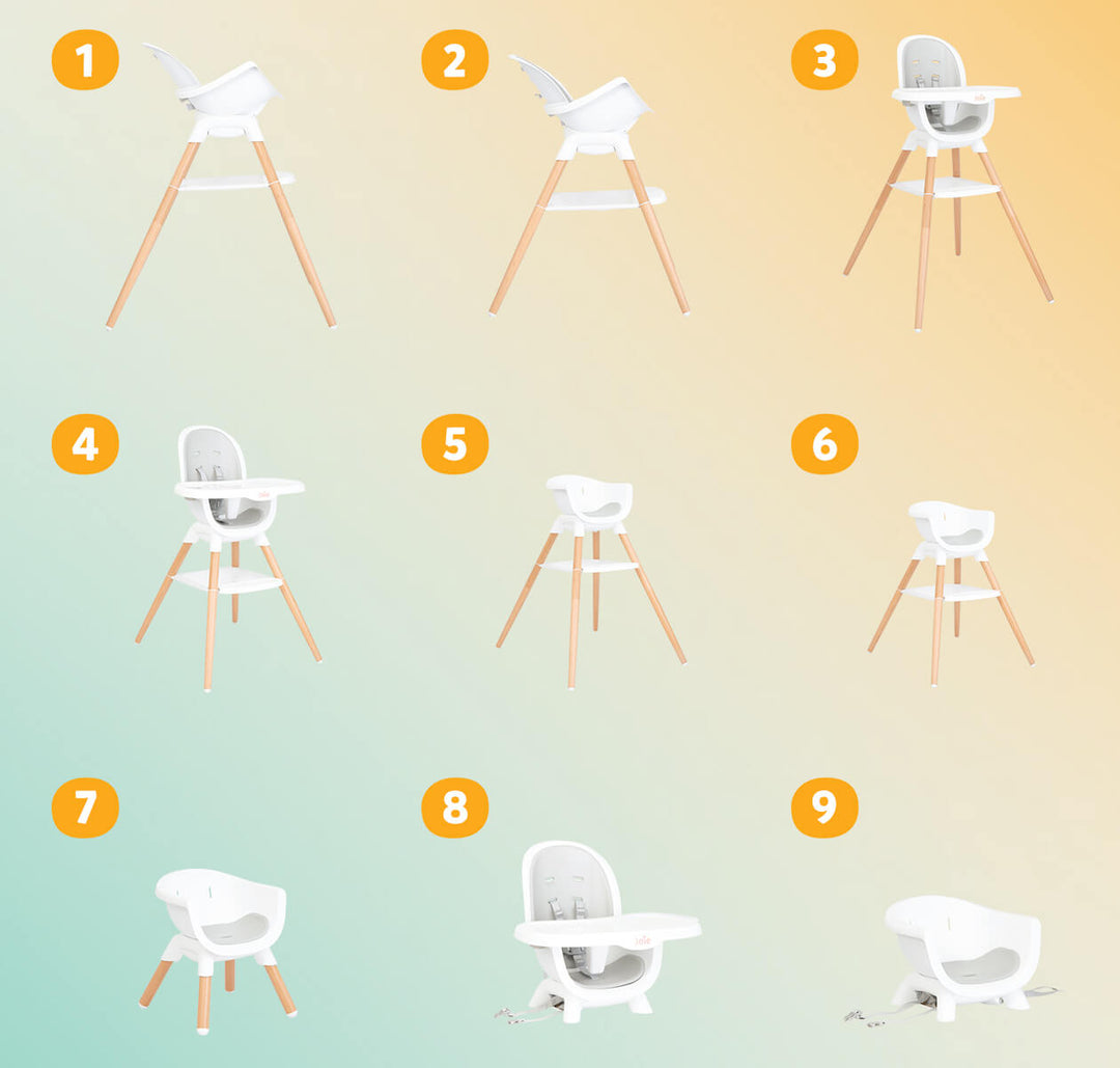 Joie Chestnut 9 in 1 Highchair – Mist