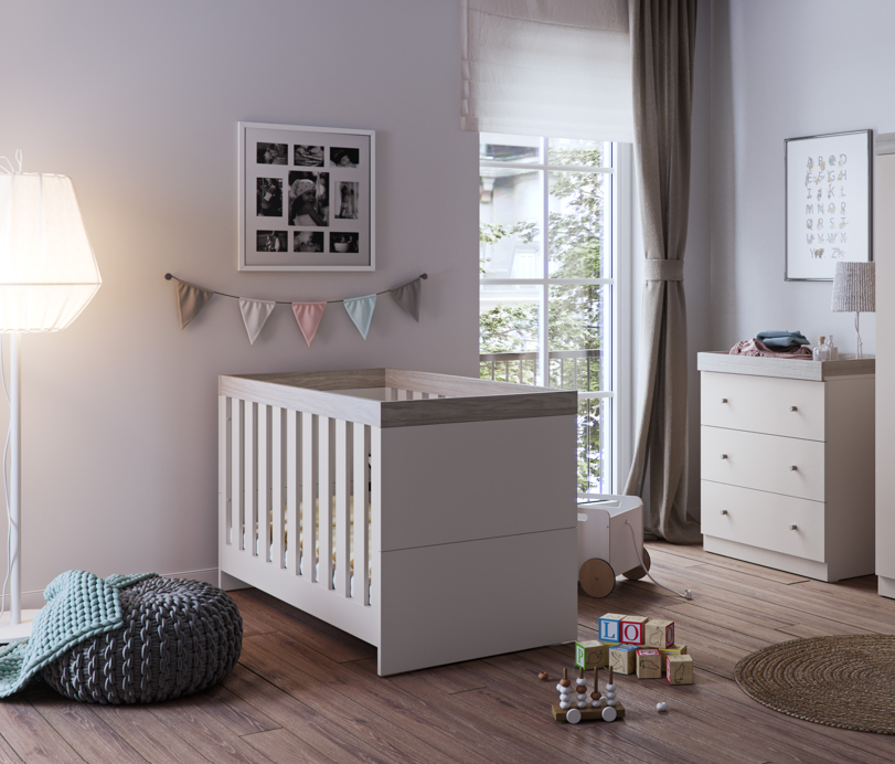 Little Acorns Burlington 2 Piece Nursery Set – Cashmere & Grey Ash