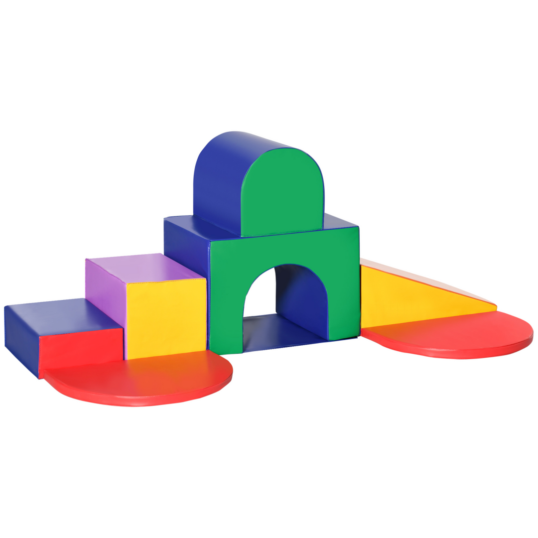 HOMCOM Seven-Piece Toddler Soft Play Set – Foam Blocks for Ages 12–36 Months