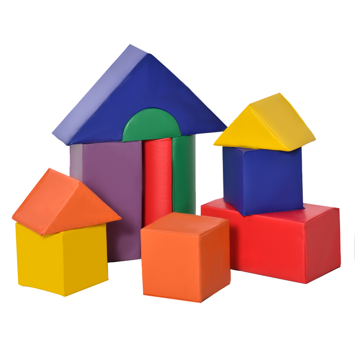 HOMCOM 11-Piece Toddler Soft Play Set – Foam Climb, Crawl & Build Blocks
