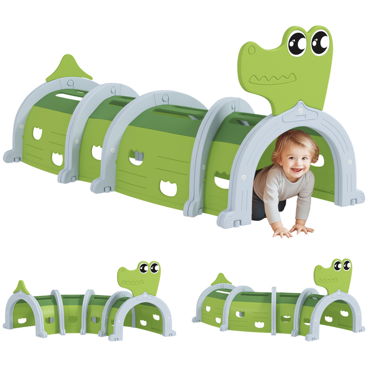 AIYAPLAY Crocodile Design Kids Play Tunnel – Ages 3–6