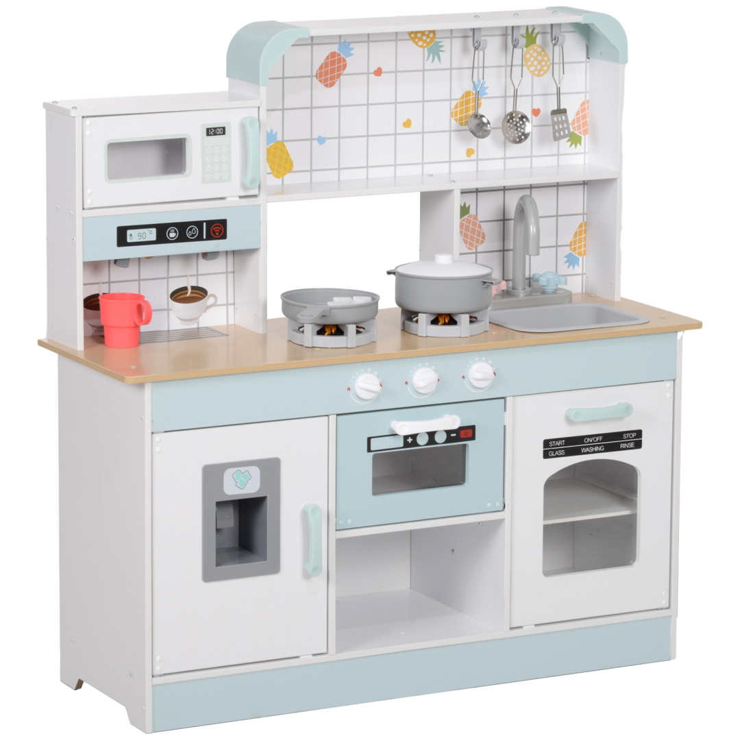 AIYAPLAY Toy Kitchen – White & Blue