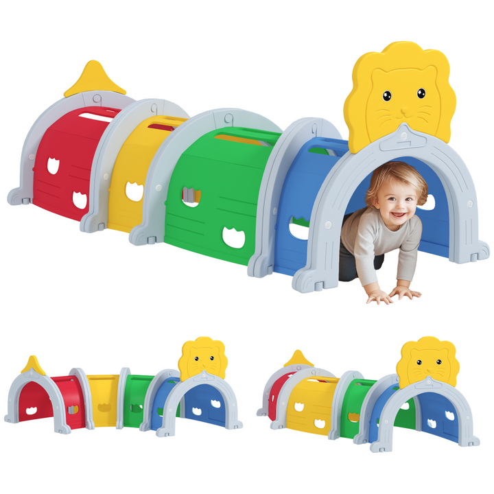 AIYAPLAY Lion Design Kids Play Tunnel – Ages 3–6