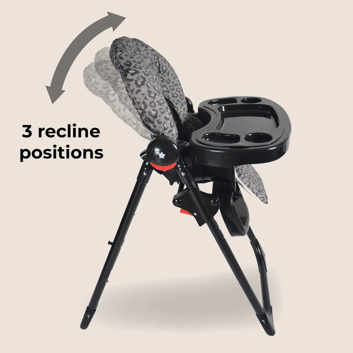 My Babiie MBHC8 Premium Highchair - Black Leopard
