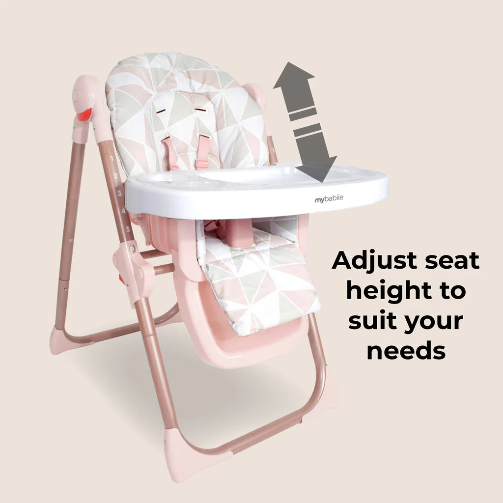 My Babiie MBHC8 Premium Highchair - Rose Gold