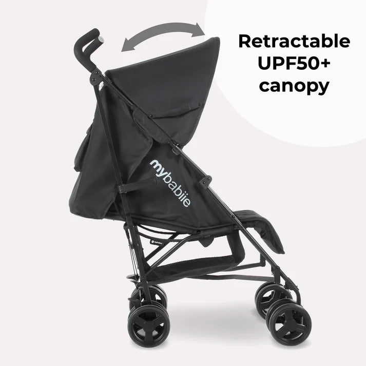 UPF50+ sun canopy on My Babiie MB01 stroller