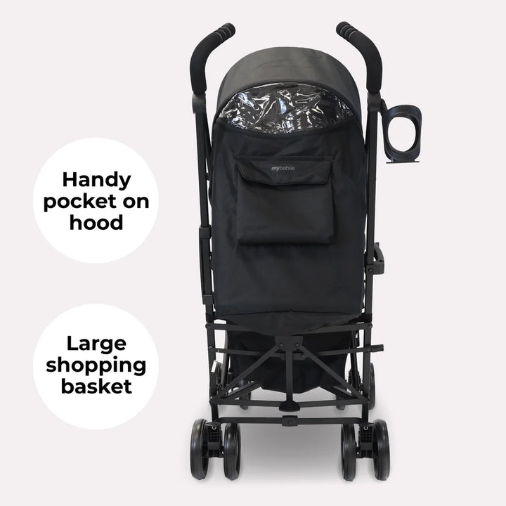 My Babiie MB02 Lightweight Stroller with handy pocket in hood and large shopping basket