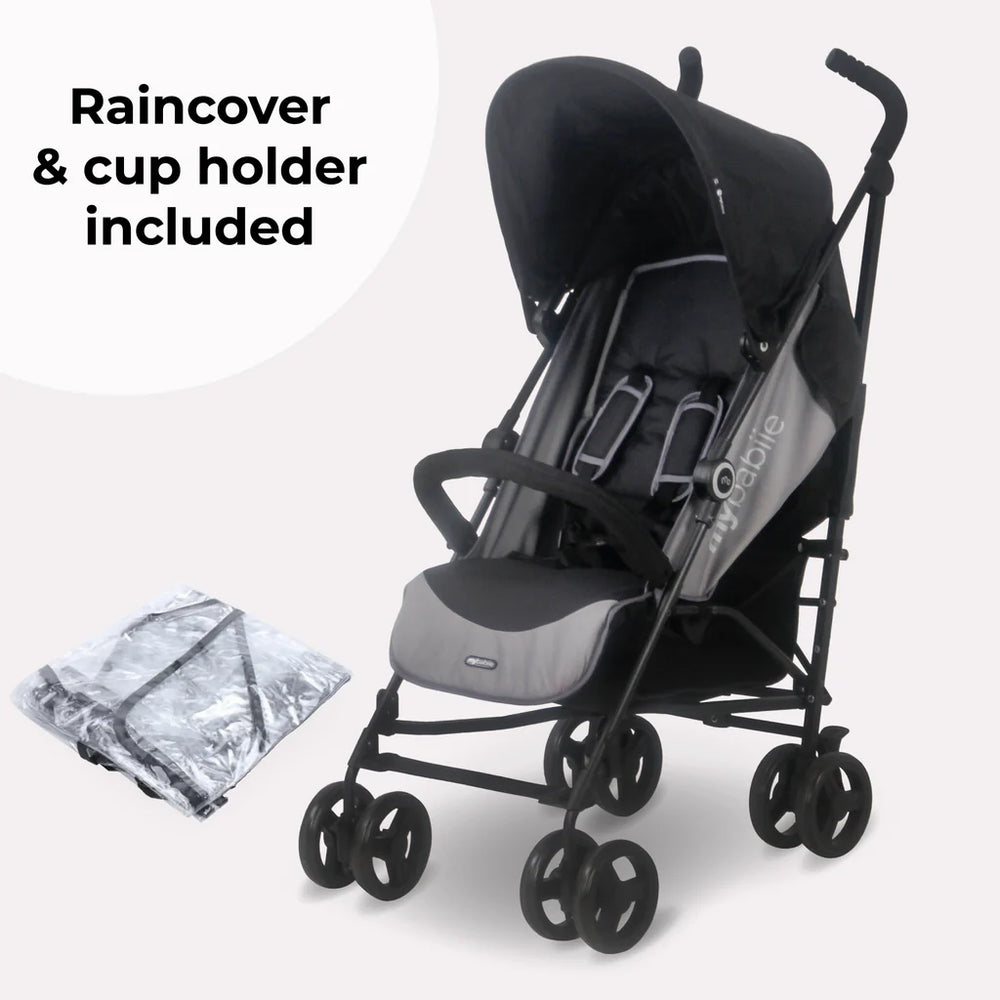 My Babiie  MB02 Lightweight Stroller with Raincover and Cup Holder