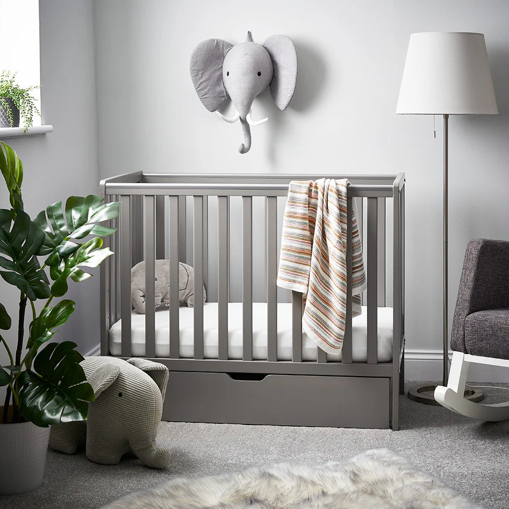 Obaby Bantam Space Saver Cot - Taupe Grey