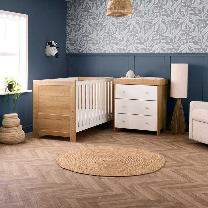 Obaby Nika 3 Piece Nursery Room Set – Oak & White