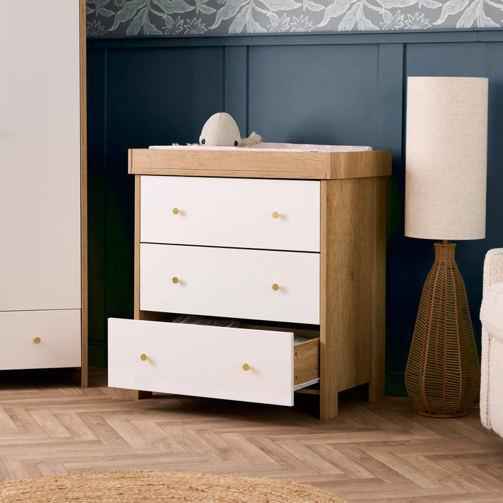 Obaby Nika 3 Piece Nursery Room Set – Oak & White