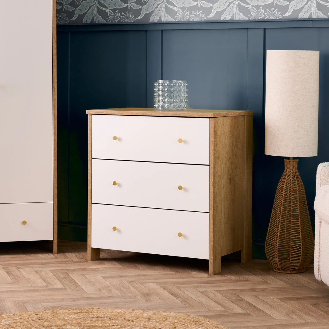 Obaby Nika 3 Piece Nursery Room Set – Oak & White