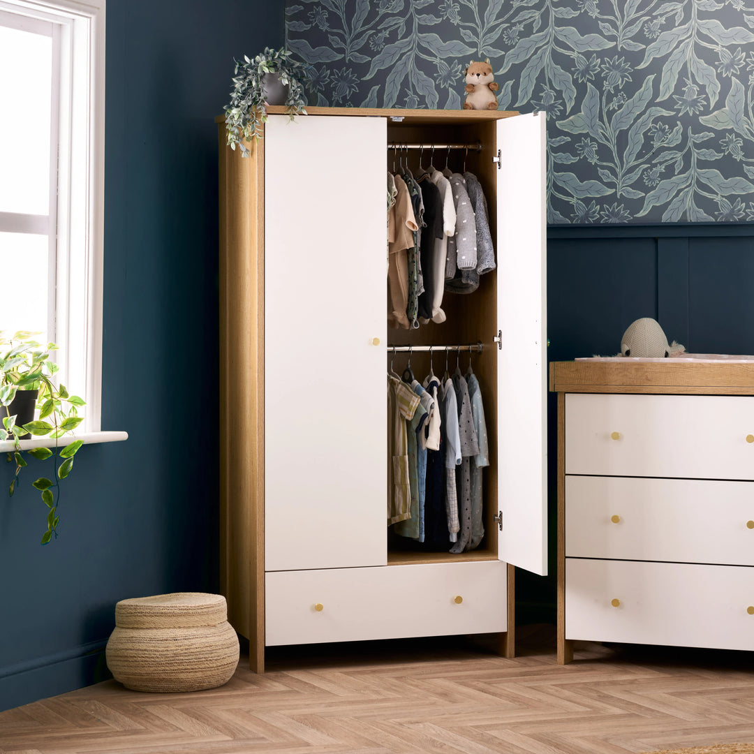 Obaby Nika 3 Piece Nursery Room Set – Oak & White
