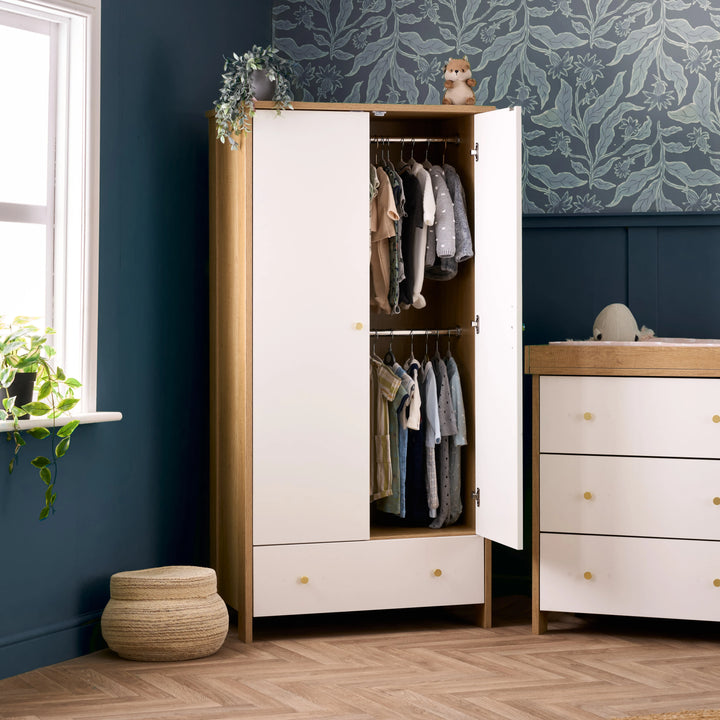 Obaby Nika 3 Piece Nursery Room Set – Oak & White