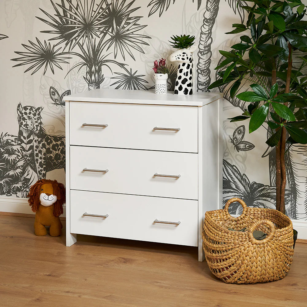 Obaby Nika 3 Piece Nursery Room Set – White Wash