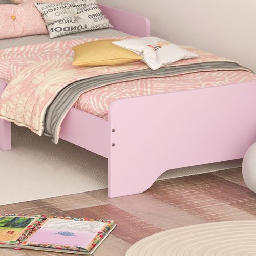 ZONEKIZ Princess Toddler Bed – Pink Cloud Design (Ages 3–6)