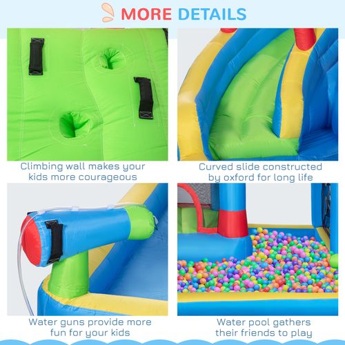 Outsunny 6 in 1 Bouncy Castle with Pool