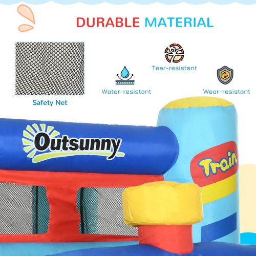Outsunny 4 in 1 Bouncy Castle with Pool & Climbing Wall